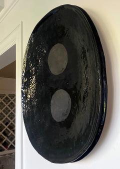 Jun Kaneko Ceramic Plate with Abstract Glaze Wall Sculpture by Jun Kaneko - 2813204