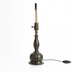 Just Andersen JUST ANDERSEN TABLE LAMP IN PATINATED DISKO METAL DENMARK 1930S - 3712796