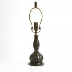 Just Andersen JUST ANDERSEN TABLE LAMP IN PATINATED DISKO METAL DENMARK 1930S - 3712798