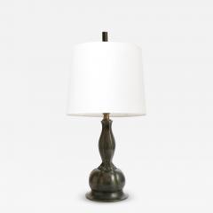 Just Andersen JUST ANDERSEN TABLE LAMP IN PATINATED DISKO METAL DENMARK 1930S - 3742696