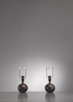 Just Andersen Pair Just Andersen metal table lamps Denmark 1930s - 909840