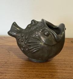 Just Andersen Pair of Danish Art Deco Just Andersen Fighting Fish 1920 - 4150620
