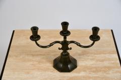 Just Andersen Pair of Large Candelabra in Disko Metal by Just Andersen - 1002287