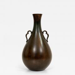 Just Andersen bronze vase model B 1746 Denmark 1930s - 4812413