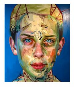 Justin Bower Blue Boy Painting by Justin Bower - 4121131