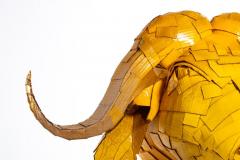 Justin King Buffalo 2 in Butterscotch Yellow with Gold Leaf Detail - 2042250
