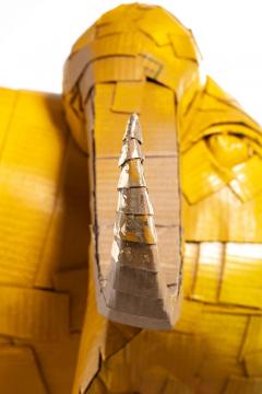 Justin King Buffalo 2 in Butterscotch Yellow with Gold Leaf Detail - 2042252