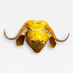 Justin King Buffalo 2 in Butterscotch Yellow with Gold Leaf Detail - 2044141