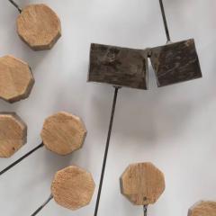 Justin Peyser Inclusion 1 Wood and Steel Sculpture - 3816797