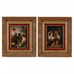 K nigliche Porzellan Manufaktur KPM Pair of KPM porcelain plaques after Spanish Baroque paintings by Murillo - 3858757