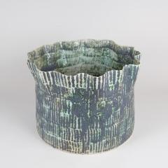 KATI TUOMINEN NIITTYL A Green Black Ceramic Art Basket The Forest Series 2 Kati Tuominen Niittyl  - 4459354