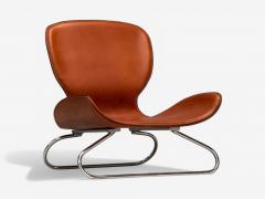 KOI Modern Cognac Leather Nickel K 3 Low Lounge Chairs England 2000s - 4112772