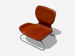 KOI Modern Cognac Leather Nickel K 3 Low Lounge Chairs England 2000s - 4112774