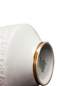 KPM Bavaria German Mid Century White and Gold and Raised Geometric Pattern Porce - 4673083