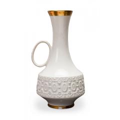 KPM Bavaria German Mid Century White and Gold and Raised Geometric Pattern Porce - 4720787