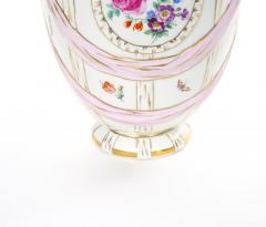 KPM Porcelain Covered Centerpiece Vase Ribbon Decoration Germany Circa 1960 - 4793776