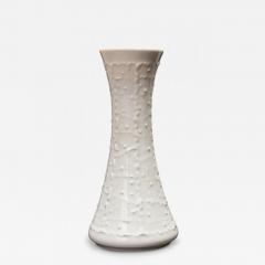 KPM West German Mid Century Organic Line and Dot Textured White Porcelain Vase - 4717150