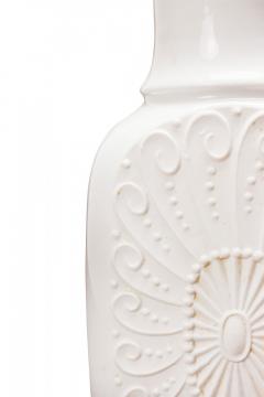 KPM West German Mid Century Raised Medallion and Spiral Pattern White Porcelain - 4671383