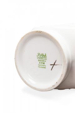 KPM West German Mid Century Raised Medallion and Spiral Pattern White Porcelain - 4671386