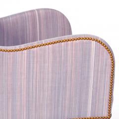 Kaare Klint Classically Chic Pair of Mix Armchairs by Kaare Klint in Striae Horsehair - 625534
