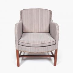Kaare Klint Classically Chic Pair of Mix Armchairs by Kaare Klint in Striae Horsehair - 625536
