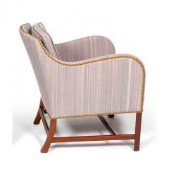 Kaare Klint Classically Chic Pair of Mix Armchairs by Kaare Klint in Striae Horsehair - 625537