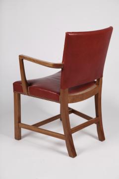 Kaare Klint Kaare Klint Barcelona Armchair Red Leather Cuban Mahogany Denmark 1950s  - 1604920