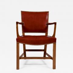 Kaare Klint Kaare Klint Barcelona Armchair Red Leather Cuban Mahogany Denmark 1950s  - 1605824
