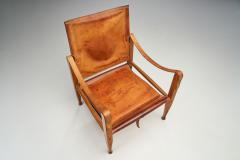 Kaare Klint Kaare Klint KK47000 Safari Chair in Patinated Leather Denmark 1930s - 2171928