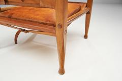 Kaare Klint Kaare Klint KK47000 Safari Chair in Patinated Leather Denmark 1930s - 2171932