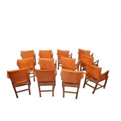 Kaare Klint Kaare Klint set of twelve Red Arm Chairs for Rud Rasmussen - 738481