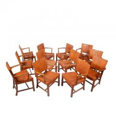 Kaare Klint Kaare Klint set of twelve Red Arm Chairs for Rud Rasmussen - 738484