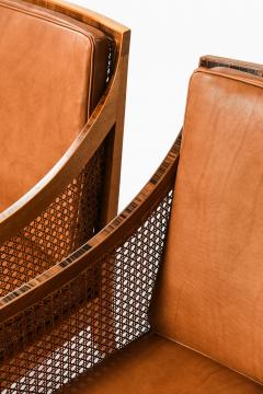 Kaare Klint Pair of Berg re Armchairs in Cane Leather Mahogany by Kaare Klint 1931 - 4596336