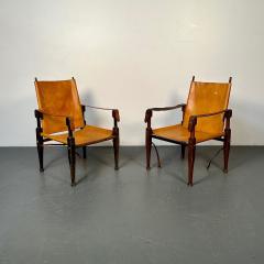 Kaare Klint Pair of Kaare Klint Danish Mid Century Modern Safari Lounge Chairs Rasmussen - 3262384