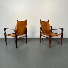 Kaare Klint Pair of Kaare Klint Danish Mid Century Modern Safari Lounge Chairs Rasmussen - 3262392