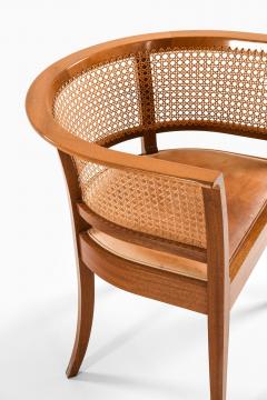 Kaare Klint The Faaborg Chair in Mahogany Cane and Leather by Kaare Klint 1914 - 4399692