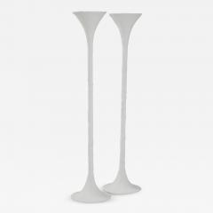 Kacper Dolatowski White Plaster Torchiere Lamp by Kasper Dolatowski - 1257218