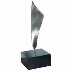 Kafka Stainless Steel Sculpture on Base - 4197304