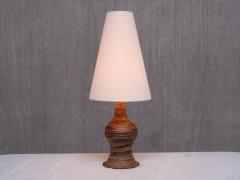 Kai Krebs Kai Krebs Textured Brown Earthenware Table Lamp Tungelsta Sweden 1960s - 4095694