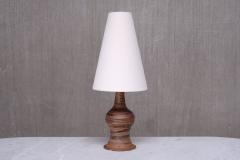 Kai Krebs Kai Krebs Textured Brown Earthenware Table Lamp Tungelsta Sweden 1960s - 4095703