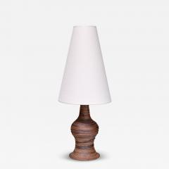 Kai Krebs Kai Krebs Textured Brown Earthenware Table Lamp Tungelsta Sweden 1960s - 4099733