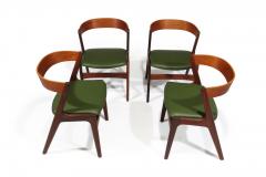 Kai Kristiansen Four Danish Teak Curved Back Dining Chairs - 2824877