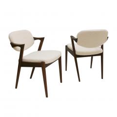 Kai Kristiansen In Style of Kai Kristiansen Danish Walnut Wood Set of Four Chairs - 1271986