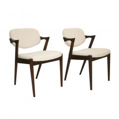 Kai Kristiansen In Style of Kai Kristiansen Danish Walnut Wood Set of Four Chairs - 1271989