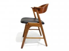 Kai Kristiansen Kai Kristiansen Oak and Teak Curved Back Dining Chairs - 3342010