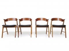 Kai Kristiansen Kai Kristiansen Oak and Teak Curved Back Dining Chairs - 3342016