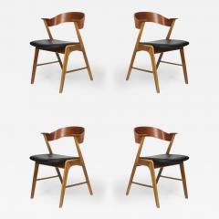 Kai Kristiansen Kai Kristiansen Oak and Teak Curved Back Dining Chairs - 3342261