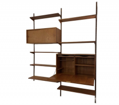 Kai Kristiansen Mid Century Modern Wooden Wall Unit by Kai Kristiansen Denmark 1950s - 3512032