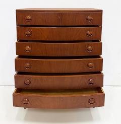 Kai Kristiansen Mid century Danish Modern Teak Curved Chest of Drawers Kai Kristiansen Style - 4589369