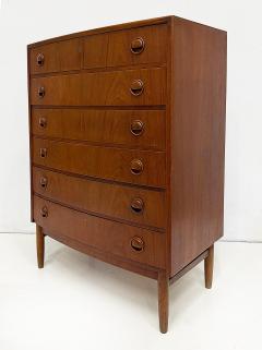 Kai Kristiansen Mid century Danish Modern Teak Curved Chest of Drawers Kai Kristiansen Style - 4589370